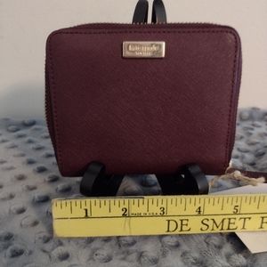 Wine Kate Spade Zip Around Wallet